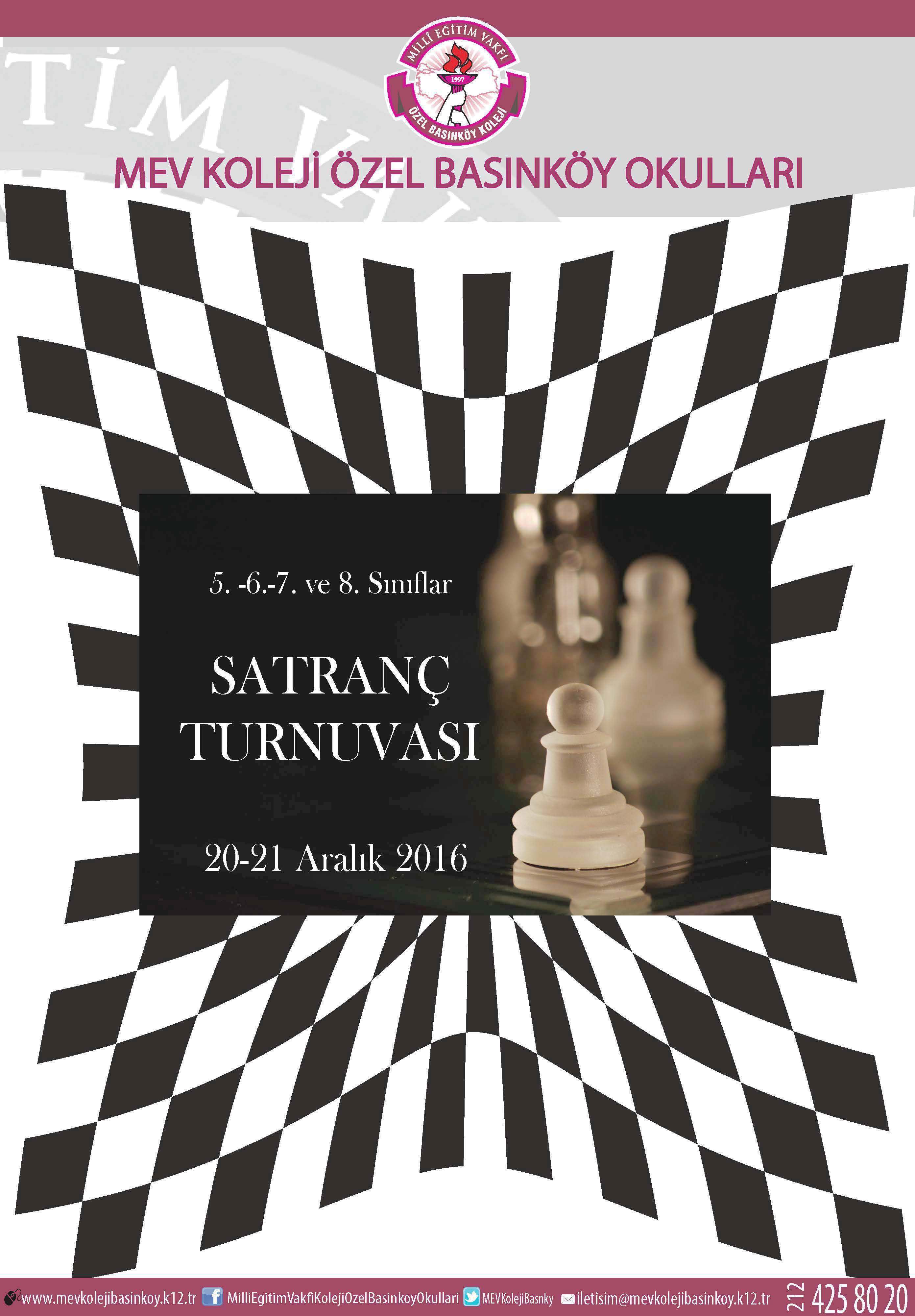 5.-6.-7. ve 8. Sınıflar Satranç Turnuvamız Yarın Başlıyor